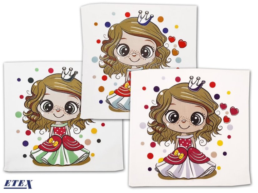 Dětské kapesníky látkové Princezna 6ks