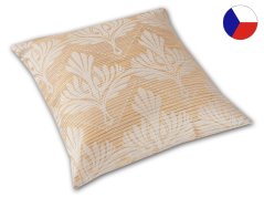Damaškový povlak na polštář 40x40 EXCELLENT DIAMANT Podzimní listy zlaté