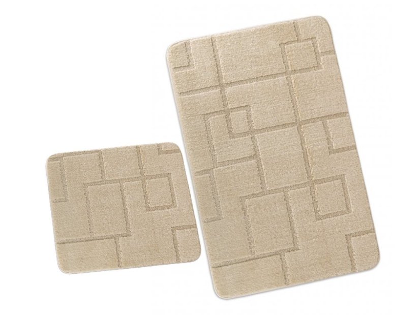 Předložka na WC 60x50 Obdélníky smetanové - bez výkroje