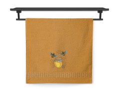 Luxusní osuška pro včelaře Včelky na medu hořčicová