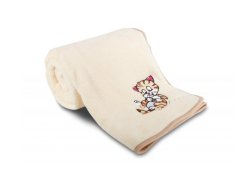 Dětská deka 75x100 SLEEP Koťátko měsíční třpyt