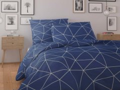 Povlečení bavlna EXCLUSIVE 2x 70x90, 220x200 Grid modré
