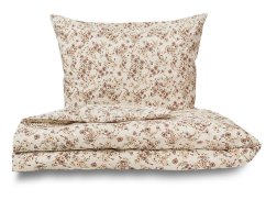Povlečení krep EXCLUSIVE 70x90, 140x200 Kvítí béžové