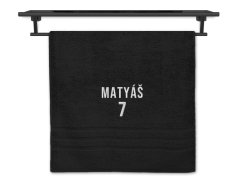 Osuška pro sportovce se jménem 70x140 černá