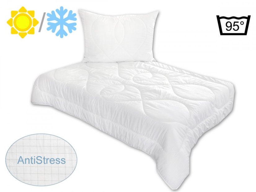 Set polštář a přikrývka AntiStress celoroční 140x200+70x90