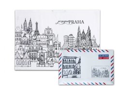 Bavlněné utěrky v dárkové obálce 50x70 Praha V 3ks