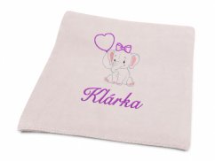Dětská deka se jménem NA PŘÁNÍ 75x100 Slůně béžová
