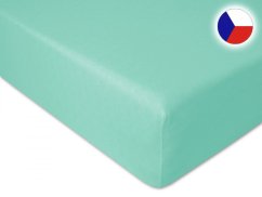 Dětské jersey prostěradlo do postýlky tyrkysové 60x120