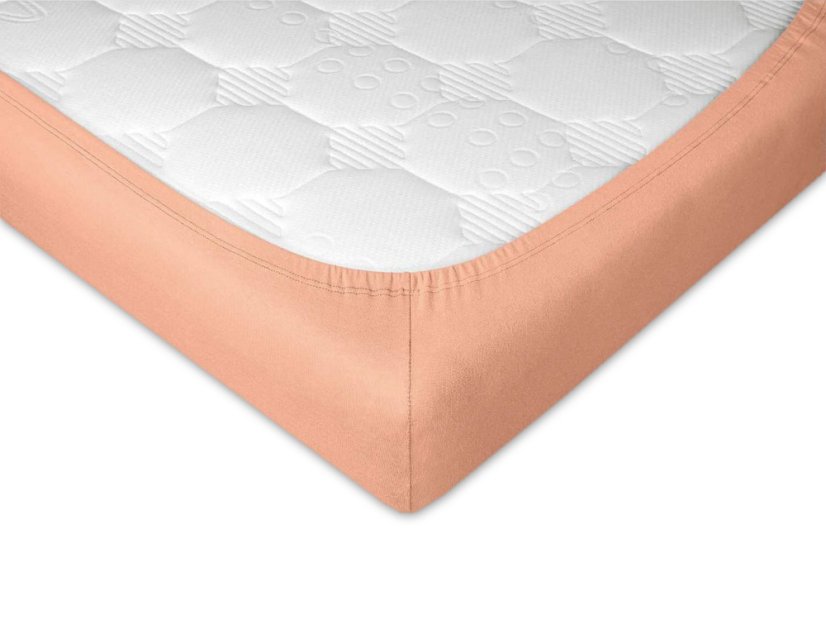Jersey prostěradlo do postýlky 60x120 EXCLUSIVE meruňkové