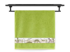 Dětská froté osuška 70x140 NORA TISK 450g Dinosaurus zelený