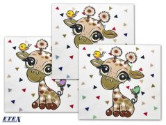 Dětské kapesníky látkové Žirafa 6ks