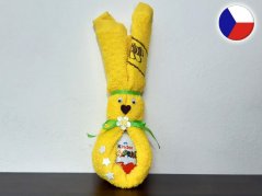 Malý velikonoční zajíček z ručníku KIDS žlutý + vajíčko s překvapením