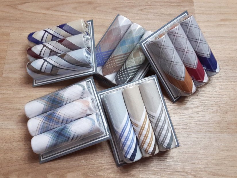 Pánské kapesníky dárkové VLNKA Prokop B 3ks