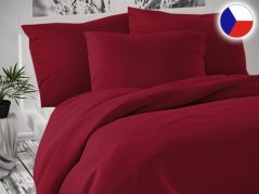 Jednobarevné povlečení satén 70x90, 140x220 Luxury Collection Vínové