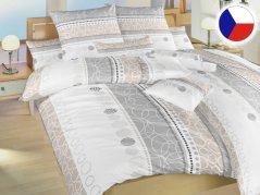 Francouzské povlečení krepové KOMFORT Ateliér béžový 2x 70x90, 240x220