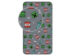 Dětské bavlněné prostěradlo s potiskem 90x200 Minecraft We Got This