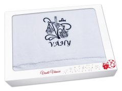 Vánoční dárkové balení ručníku Znamení Váhy bílá/šedá