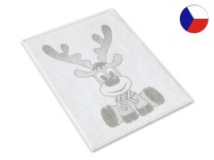 Malý vánoční ručník 35x50 ZARA 450g Vánoční sob šedý