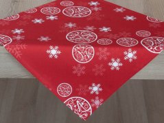 Vánoční prostírka 40x40 GARBO Zasněžené vánoce červené