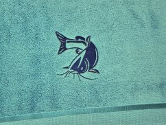 Luxusní dárkové balení pro rybáře ručník petrolej Sumec