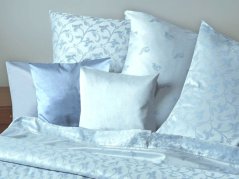 Luxusní damaškový povlak na polštář Rokoko modré 40x40