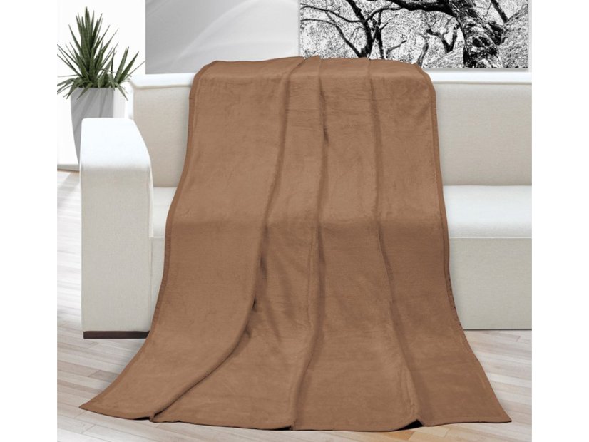 Luxusní deka mikroplyš 200x230 Káva 400g