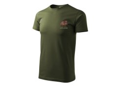 Tričko pro myslivce s výšivkou military - L Kanec