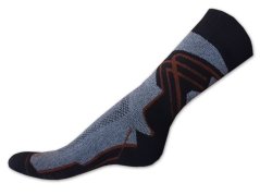 Thermo ponožky 42/43 HIKING vzor hnědý