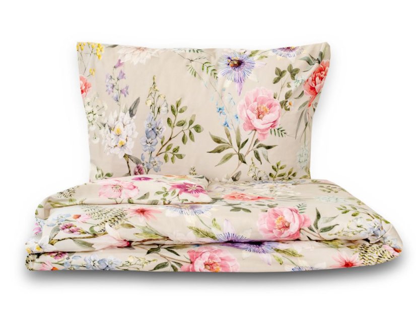 Povlečení satén 2x 70x90, 240x220 Botanica elegance