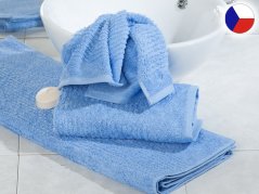Luxusní osuška 70x140 JUVEL 580g Vlny 3D světle modré