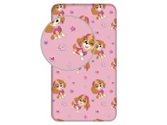 Dětské bavlněné prostěradlo pro holčičky 90x200 Paw Patrol 571