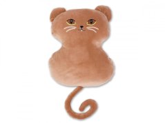 Plyšák - polštářek Kočka hnědá 30 cm