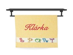 Dětský ručník se jménem NA PŘÁNÍ 30x50 Sport chameleon žlutá
