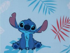 Dětské bavlněné prostěradlo s potiskem 90x200 Lilo a Stitch Blue