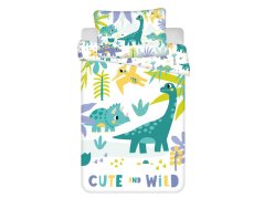 Dětské povlečení do postýlky 100x135, 40x60 Dino Cute and Wild