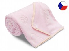Dětská svítící deka mikroplyš SLEEP WELL 100x150 Mickey růžový