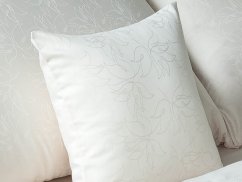 Damaškové povlečení EXCELLENT 140x220, 70x90 GEON Tulipánová linie krémová