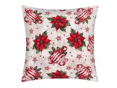 Vánoční povlak na polštář 40x40 Červené ozdoby