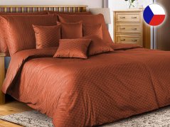 Damaškové povlečení EXCELLENT 220x200, 2x 70x90 GEON Factory měděná