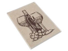 Malý kuchyňský ručník 35x50 ZARA 450g Láhev vína béžovohnědá