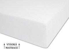 Prostěradlo froté na vysokou matraci 120x200 bílé