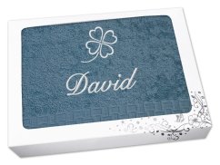 Dárkové balení ručníku se jménem ratanika petrolej Čtyřlístek