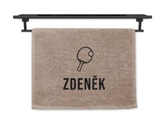Malý ručník se jménem NA PŘÁNÍ béžový 30x50 Stolní tenis