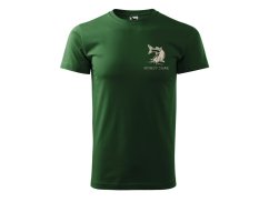 Tričko pro rybáře s výšivkou zelené - L Sumec