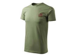 Tričko pro myslivce s výšivkou khaki - L Kanec 