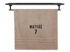 Osuška pro sportovce se jménem 70x140 béžová