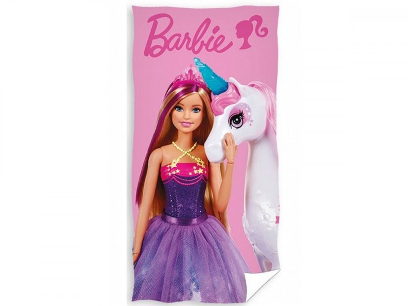 Dětská osuška Barbie a jednorožec 70x140