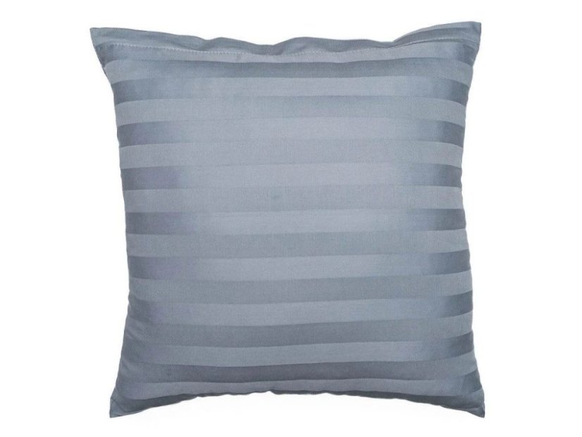 Povlak na polštář 40x40 Atlas grádl proužek 2.5 cm šedý