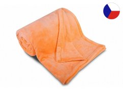 Luxusní mikroplyšová deka ME UNI SLEEP 150x200 Oranžová 300g