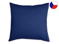 Saténový dekorační polštářek 40x40 Tmavě modrý